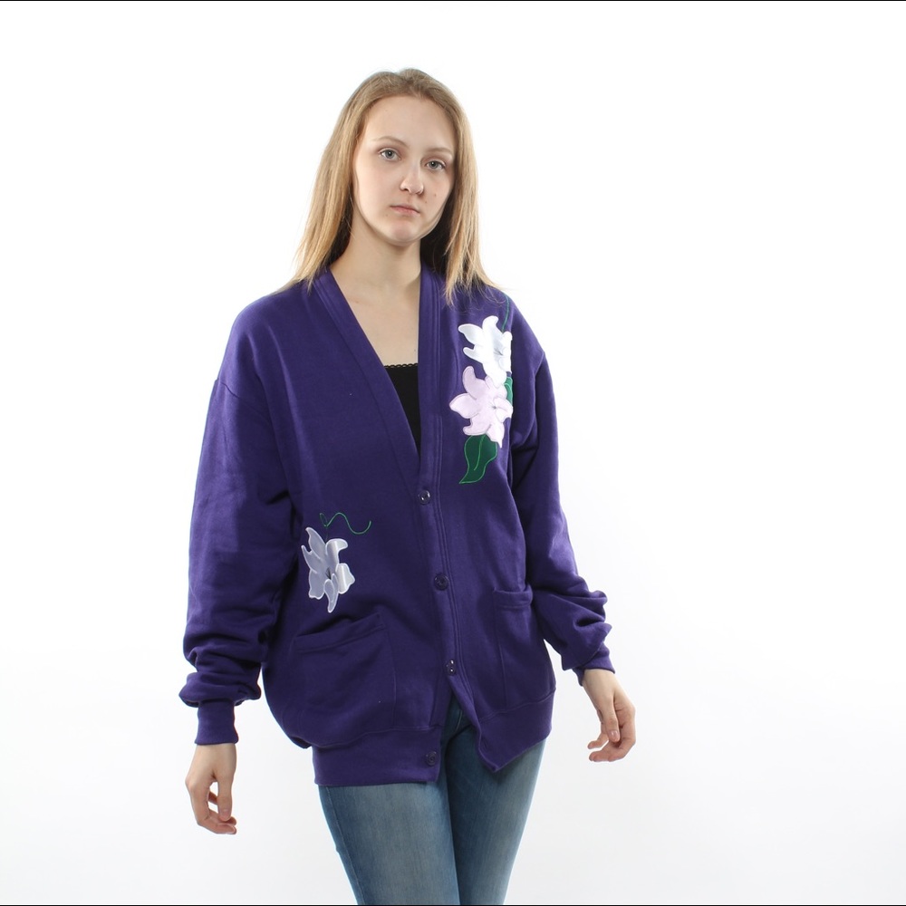 Floral Button Up Cardigan